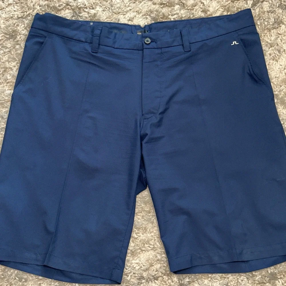 J.Lindeberg Mens Navy Blue Technical Performance Golf Shorts Size 38